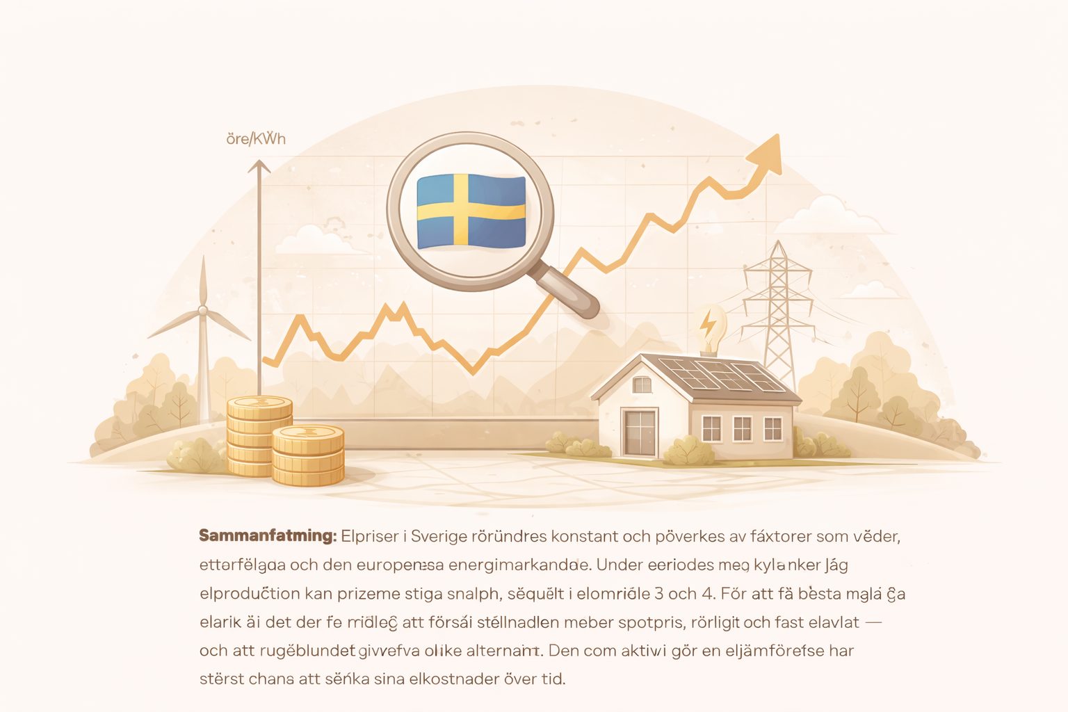 Person som jämför elpriser och elavtal på dator hemma