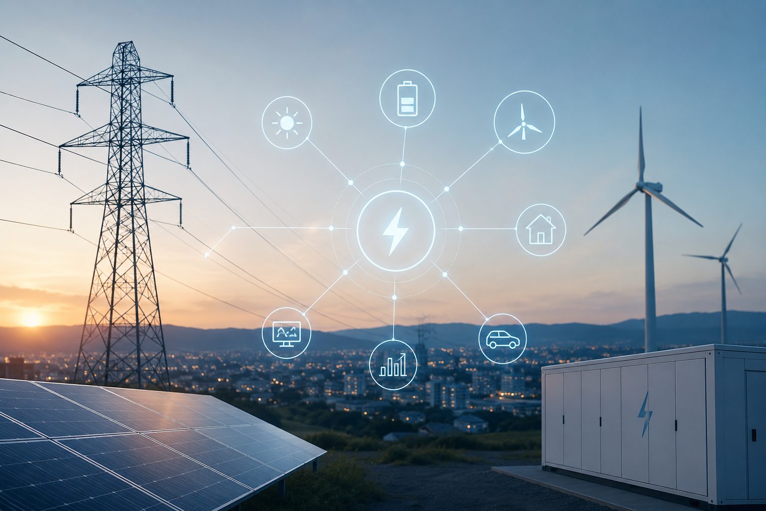 Framtida smart elnät med digital teknik och kraftledningar