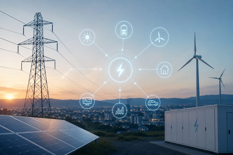 Framtida smart elnät med digital teknik och kraftledningar