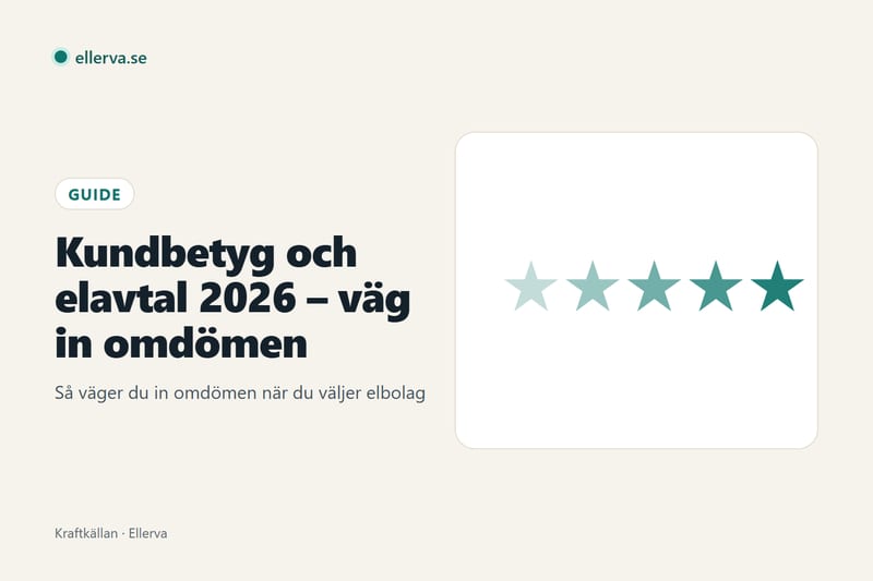 Rubrikbild: Kundbetyg och elavtal 2026 – väg in omdömen