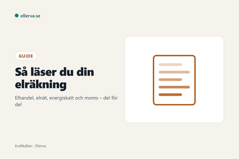 Rubrikbild: Så läser du din elräkning