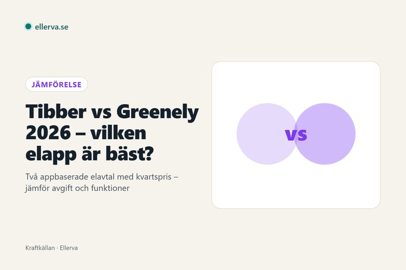 Rubrikbild: Tibber vs Greenely 2026 – vilken elapp är bäst?